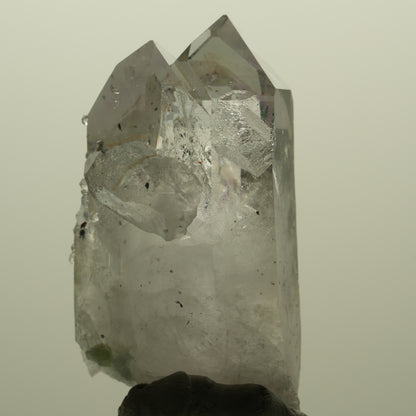 Harlekin Lemurian Skelett Phantom Amethyst Analcim Prehnit Streep Mine Namibia 42*25*22mm #15175