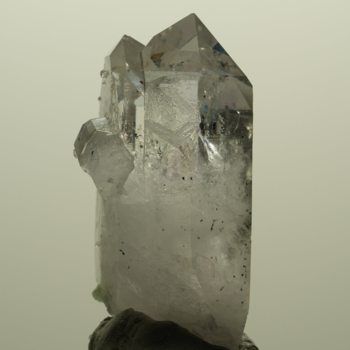 Harlekin Lemurian Skelett Phantom Amethyst Analcim Prehnit Streep Mine Namibia 42*25*22mm #15175