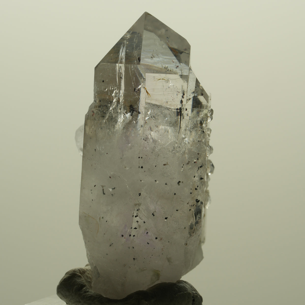 Harlekin Lemurian Skelett Phantom Amethyst Analcim Prehnit Streep Mine Namibia 42*25*22mm #15175