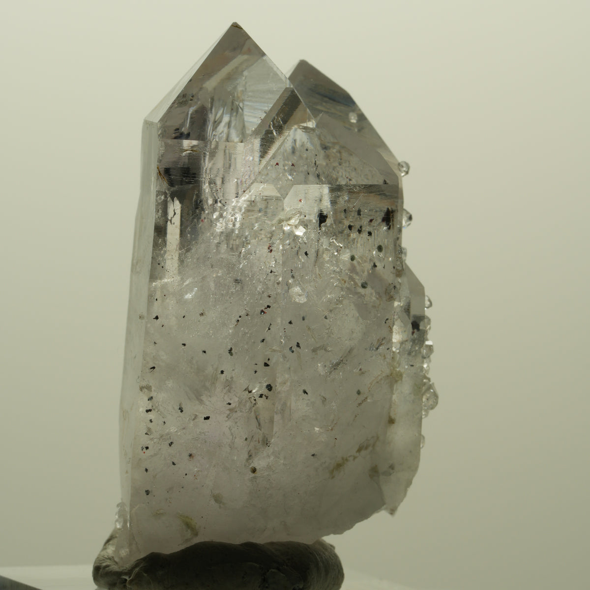 Harlekin Lemurian Skelett Phantom Amethyst Analcim Prehnit Streep Mine Namibia 42*25*22mm #15175