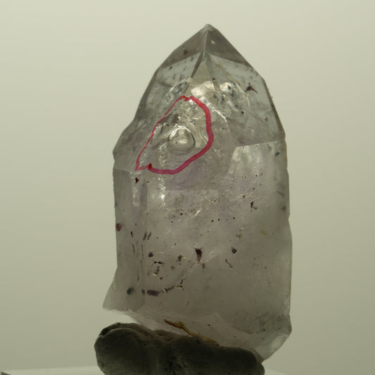Enhydro Harlekin Phantom Amethyst, Analcim, große Blase Streep Mine Namibia 41*25*19mm #15176