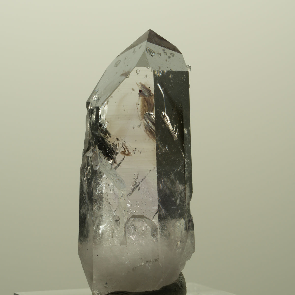 Lemurian Skelett Phantom Amethyst mit Analcim, Hämatit Streep Mine, Namibia 41*17*13mm #15178