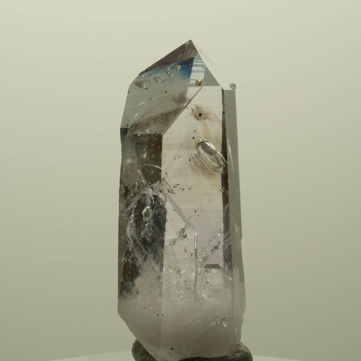 Lemurian Skelett Phantom Amethyst mit Analcim, Hämatit Streep Mine, Namibia 41*17*13mm #15178