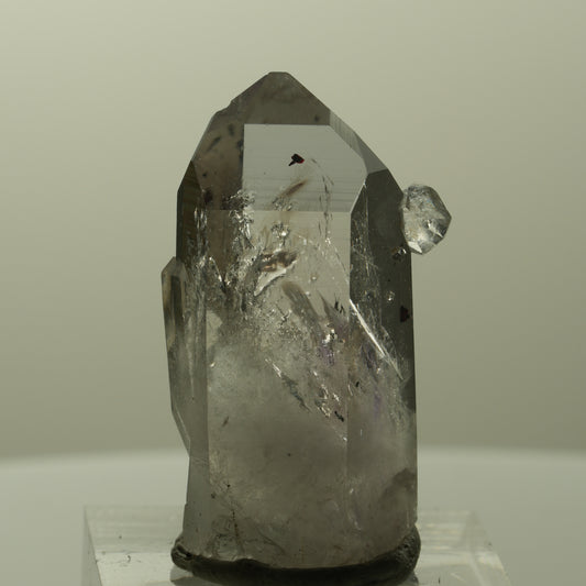 Harlekin Lemurian Skelett Phantom Amethyst mit Analcim Streep Mine, Namibia 36*21*14mm #15182