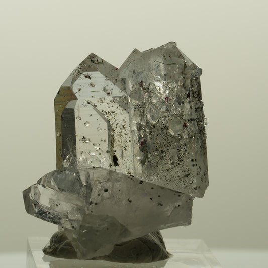 Harlekin Lemurian Phantom Amethyst, Analcim, Epidot Prehnit Streep Mine Namibia 31*31*30mm #15185