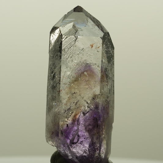Harlekin Lemurian Phantom Amethyst mit Prehnit Streep Mine, Namibia 46*18*11mm #15190
