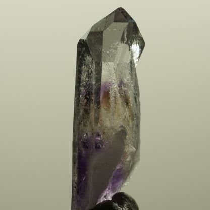 Harlekin Lemurian Phantom Amethyst mit Prehnit Streep Mine, Namibia 46*18*11mm #15190