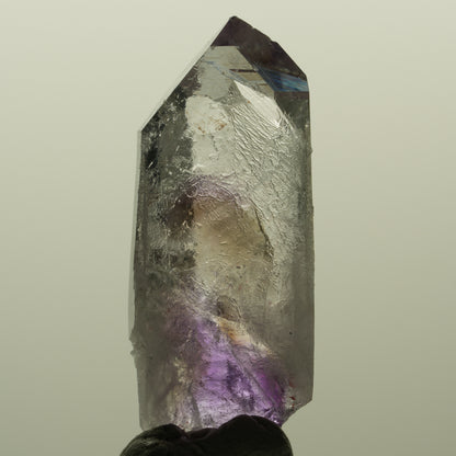 Harlekin Lemurian Phantom Amethyst mit Prehnit Streep Mine, Namibia 46*18*11mm #15190