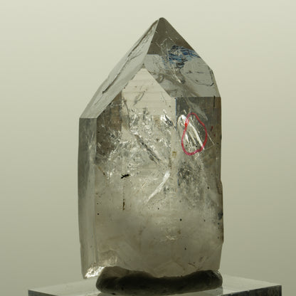 Enhydro Harlekin Lemurian Skelett Rauchquarz Epidot 1x Blase Streep Mine Namibia 42*24*21mm #15191