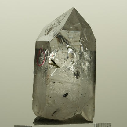 Enhydro Harlekin Lemurian Skelett Rauchquarz Epidot 1x Blase Streep Mine Namibia 42*24*21mm #15191