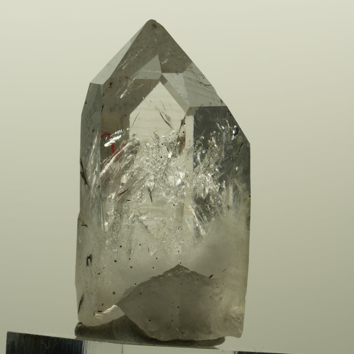 Enhydro Harlekin Lemurian Skelett Rauchquarz Epidot 1x Blase Streep Mine Namibia 42*24*21mm #15191