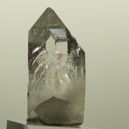 Enhydro Harlekin Lemurian Skelett Rauchquarz Epidot 1x Blase Streep Mine Namibia 42*24*21mm #15191