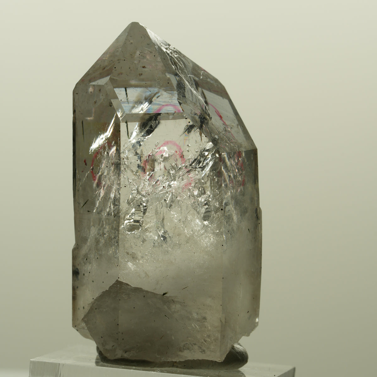 Enhydro Harlekin Lemurian Skelett Rauchquarz Epidot 1x Blase Streep Mine Namibia 42*24*21mm #15191