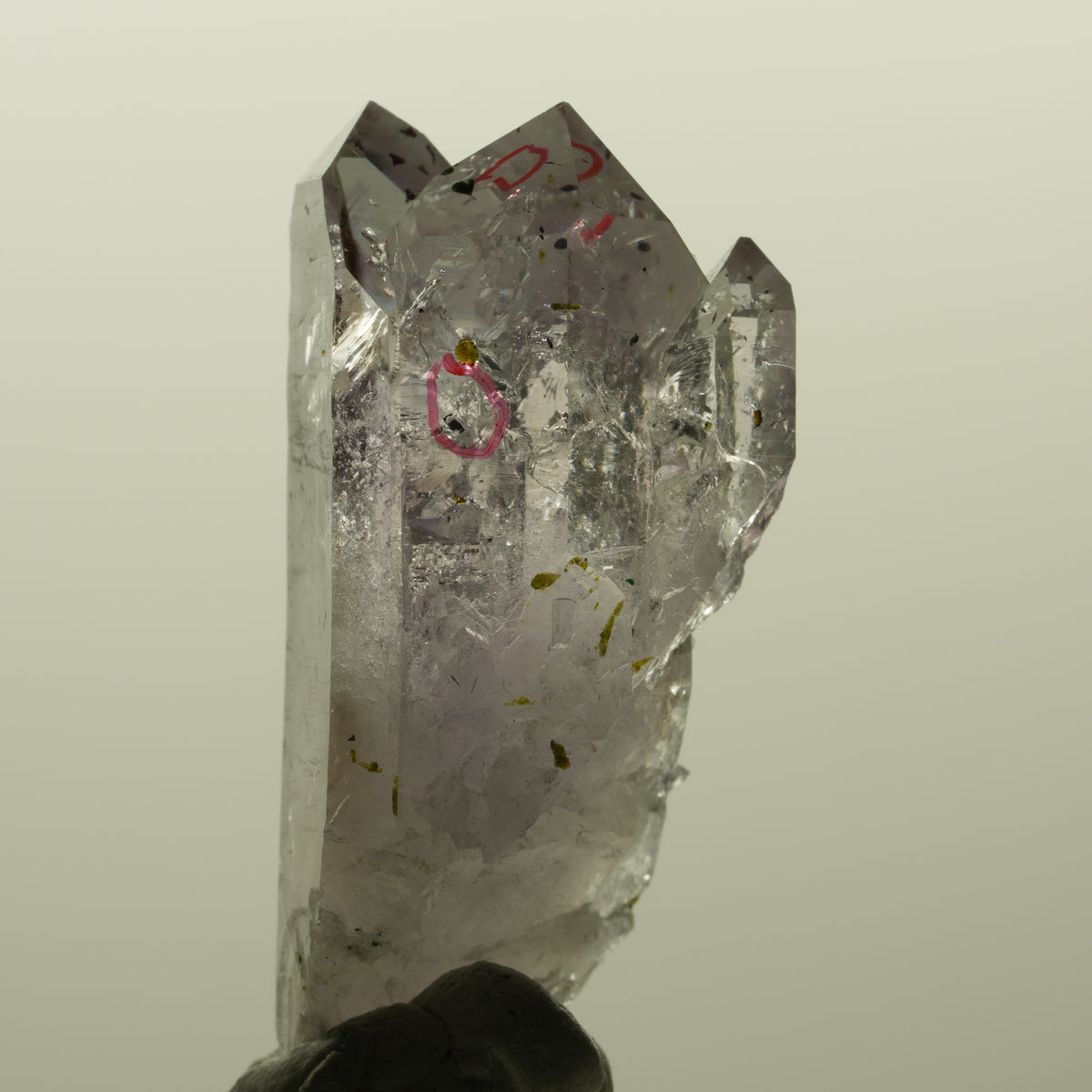 Enhydro Harlekin Skelett Phantom Amethyst, Epidot, 2x Blase Streep Mine Namibia 45*24*21mm #15192