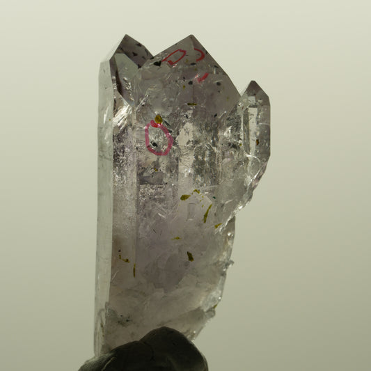 Enhydro Harlekin Skelett Phantom Amethyst, Epidot, 2x Blase Streep Mine Namibia 45*24*21mm #15192