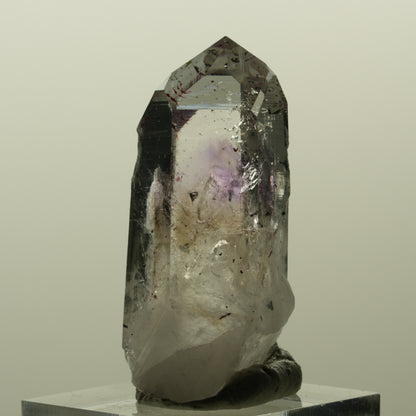 Harlekin Lemurian Skelett Phantom Amethyst, Analcim, Epidot Streep Mine Namibia 44*20*19mm #15193