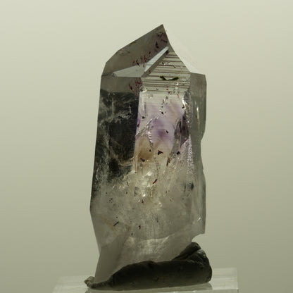 Harlekin Lemurian Skelett Phantom Amethyst, Analcim, Epidot Streep Mine Namibia 44*20*19mm #15193