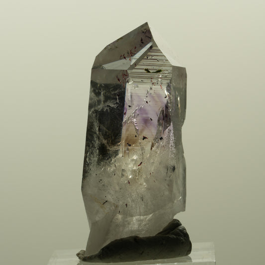 Harlekin Lemurian Skelett Phantom Amethyst, Analcim, Epidot Streep Mine Namibia 44*20*19mm #15193