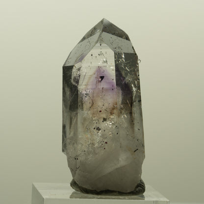 Harlekin Lemurian Skelett Phantom Amethyst, Analcim, Epidot Streep Mine Namibia 44*20*19mm #15193