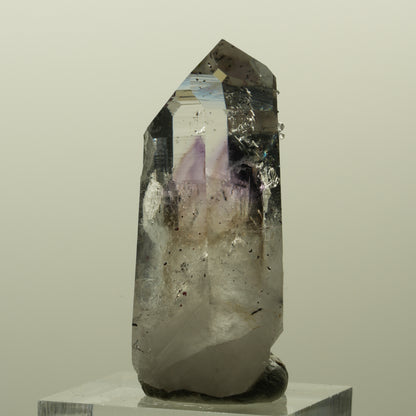 Harlekin Lemurian Skelett Phantom Amethyst, Analcim, Epidot Streep Mine Namibia 44*20*19mm #15193