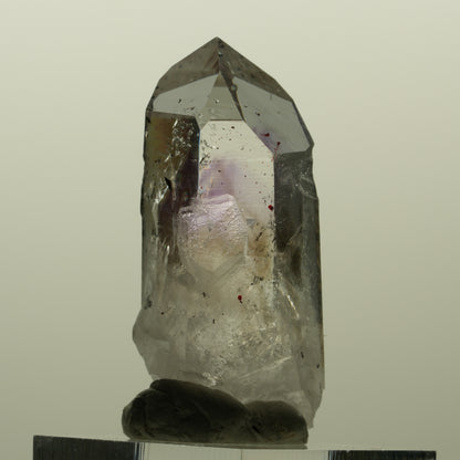 Harlekin Lemurian Skelett Phantom Amethyst, Analcim, Epidot Streep Mine Namibia 44*20*19mm #15193