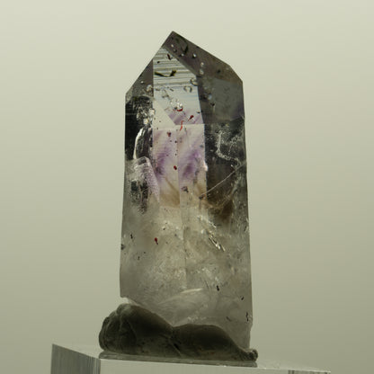 Harlekin Lemurian Skelett Phantom Amethyst, Analcim, Epidot Streep Mine Namibia 44*20*19mm #15193