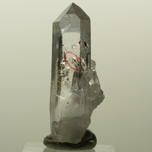 Enhydro Harlekin Lemurian Skelett Phantom Amethyst, 1x Blase Streep Mine Namibia 48*22*19mm #15195