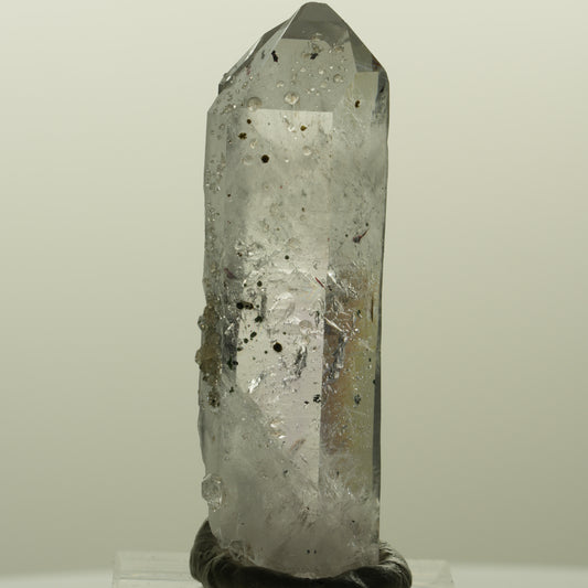 Harlekin Skelett Phantom Amethyst mit Analcim Streep Mine, Namibia 51*17*14mm #15198