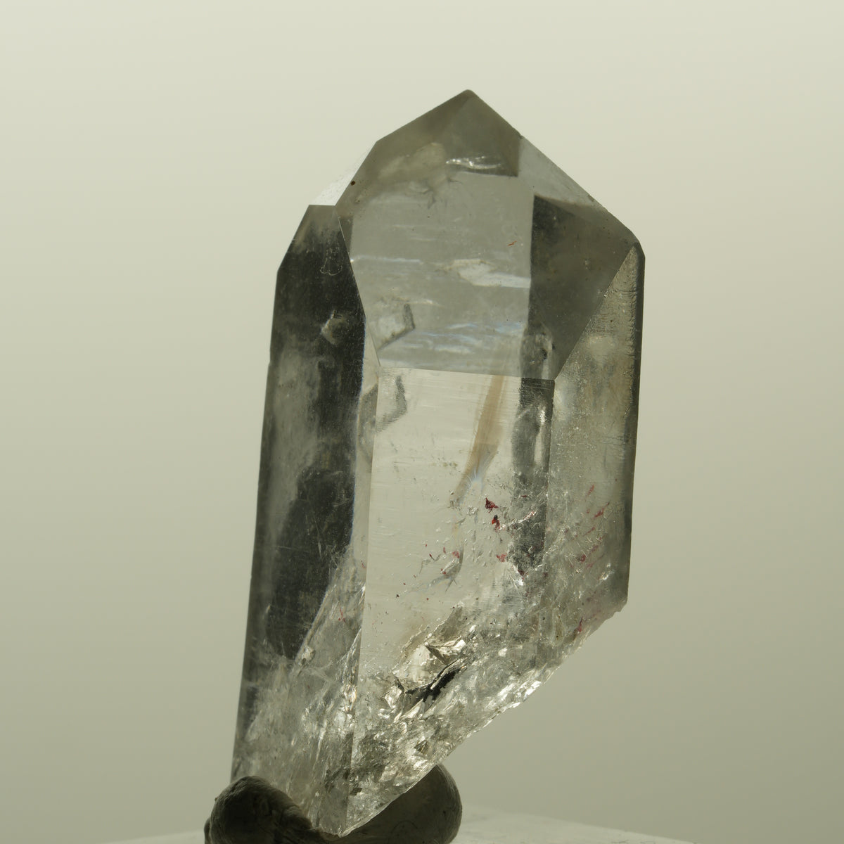 Harlekin Skelett Phantom Rauchquarz mit Epidot Streep Mine, Namibia 47*26*17mm #15200