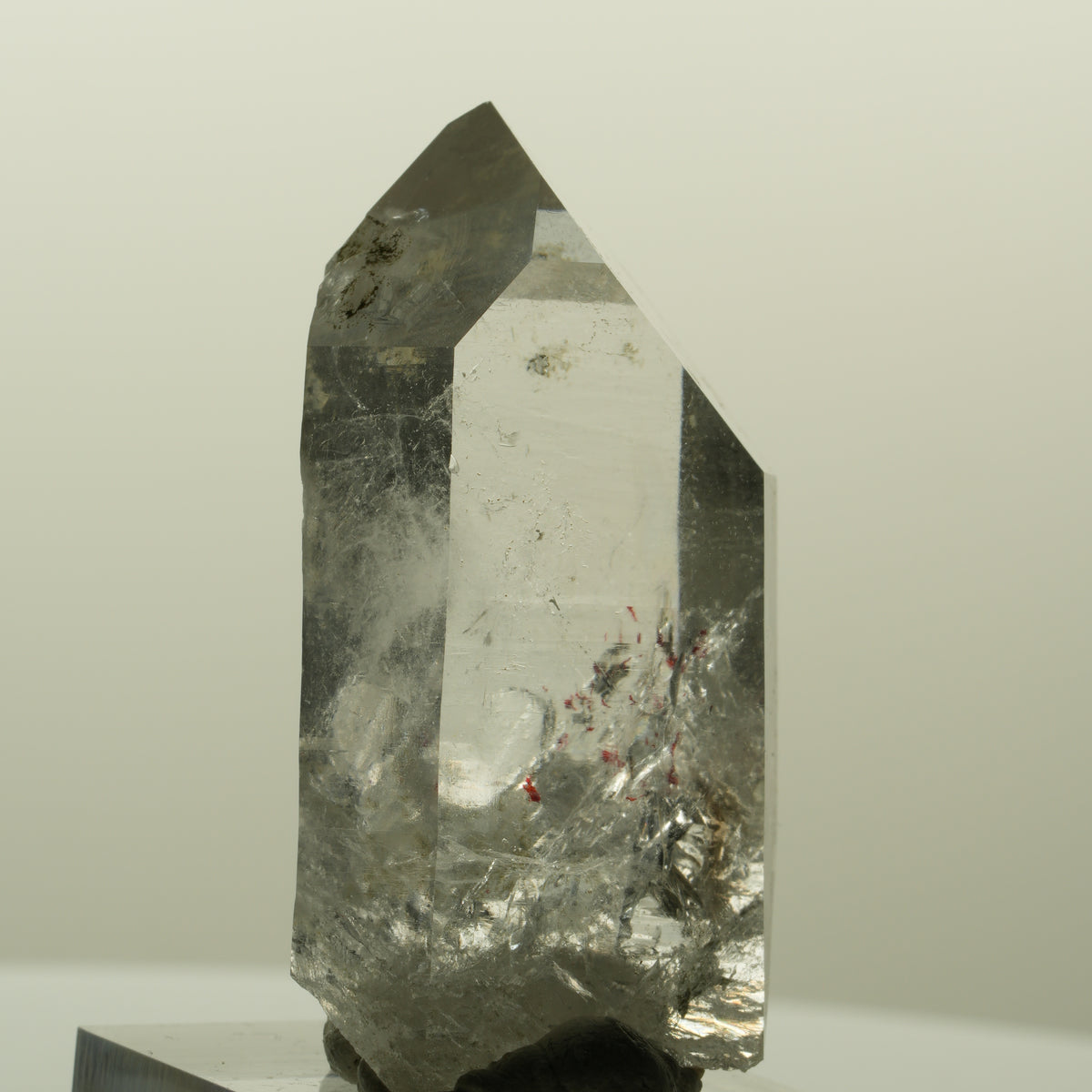 Harlekin Skelett Phantom Rauchquarz mit Epidot Streep Mine, Namibia 47*26*17mm #15200