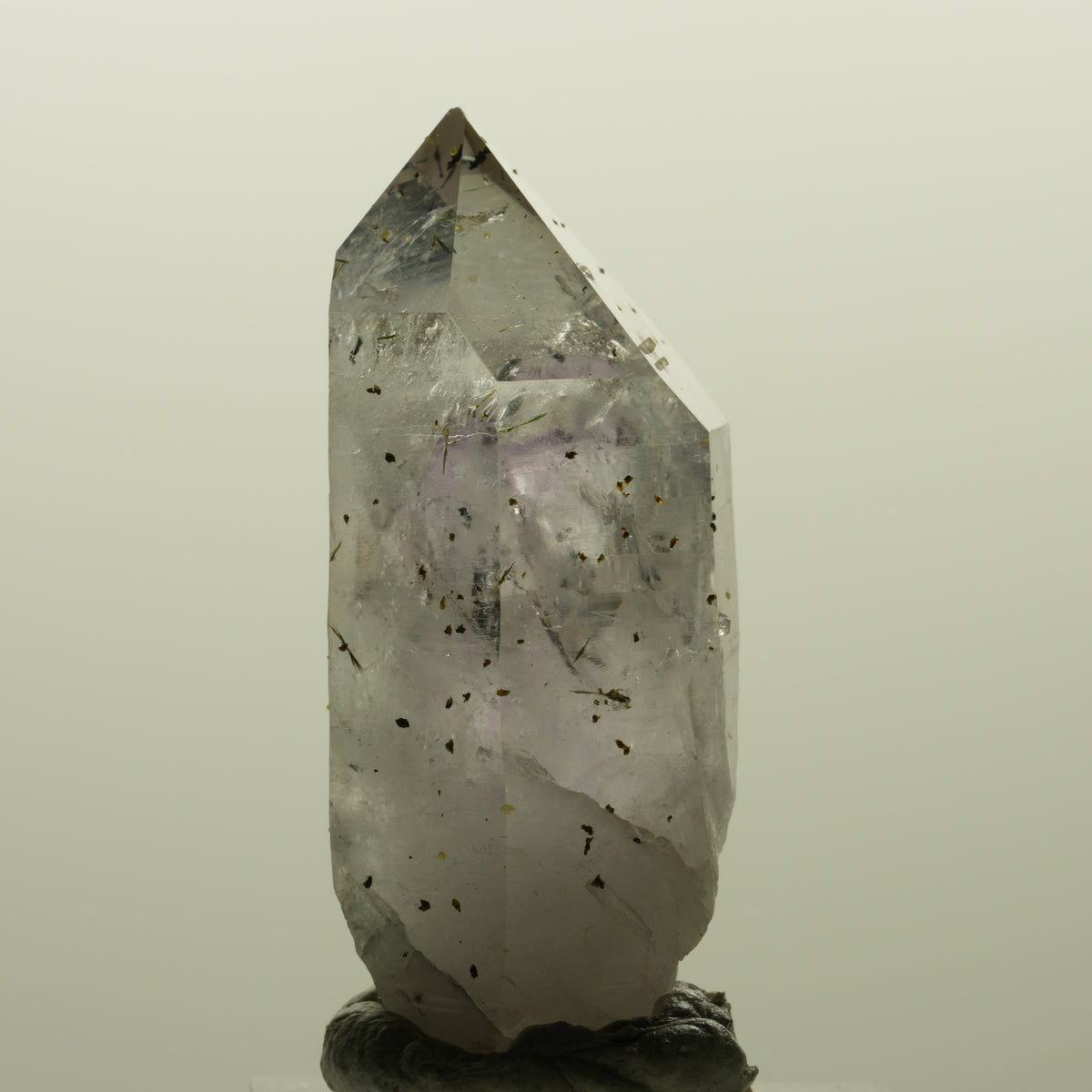 Harlekin Skelett Phantom Amethyst mit Epidot Streep Mine, Namibia 46*22*18mm #15203