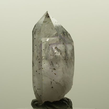 Harlekin Skelett Phantom Amethyst mit Epidot Streep Mine, Namibia 46*22*18mm #15203