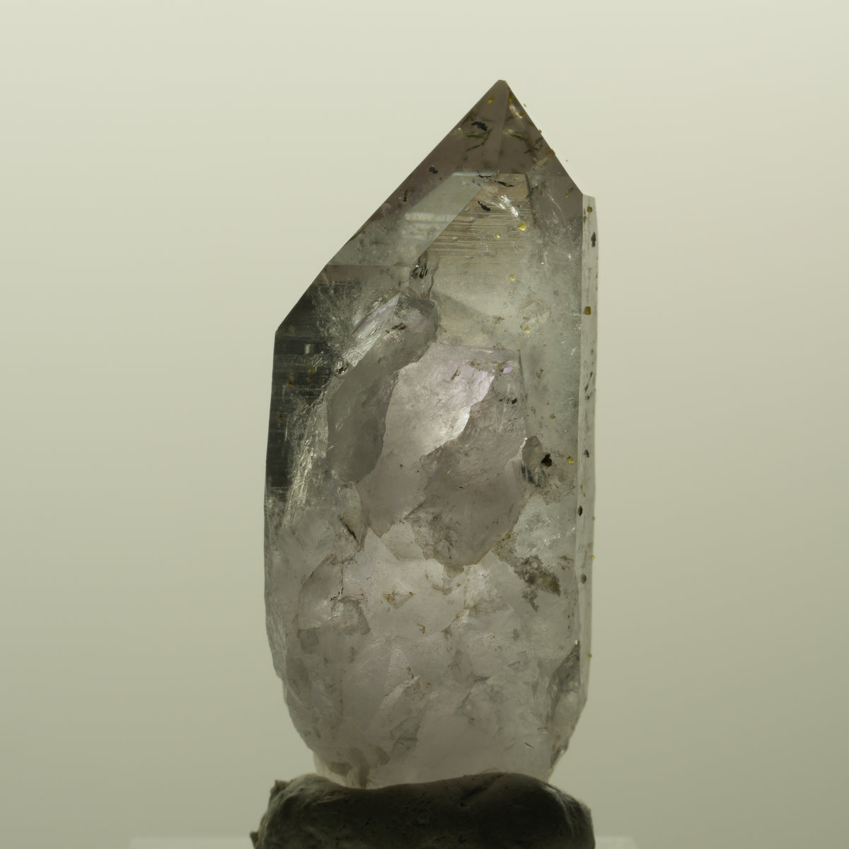 Harlekin Skelett Phantom Amethyst mit Epidot Streep Mine, Namibia 46*22*18mm #15203