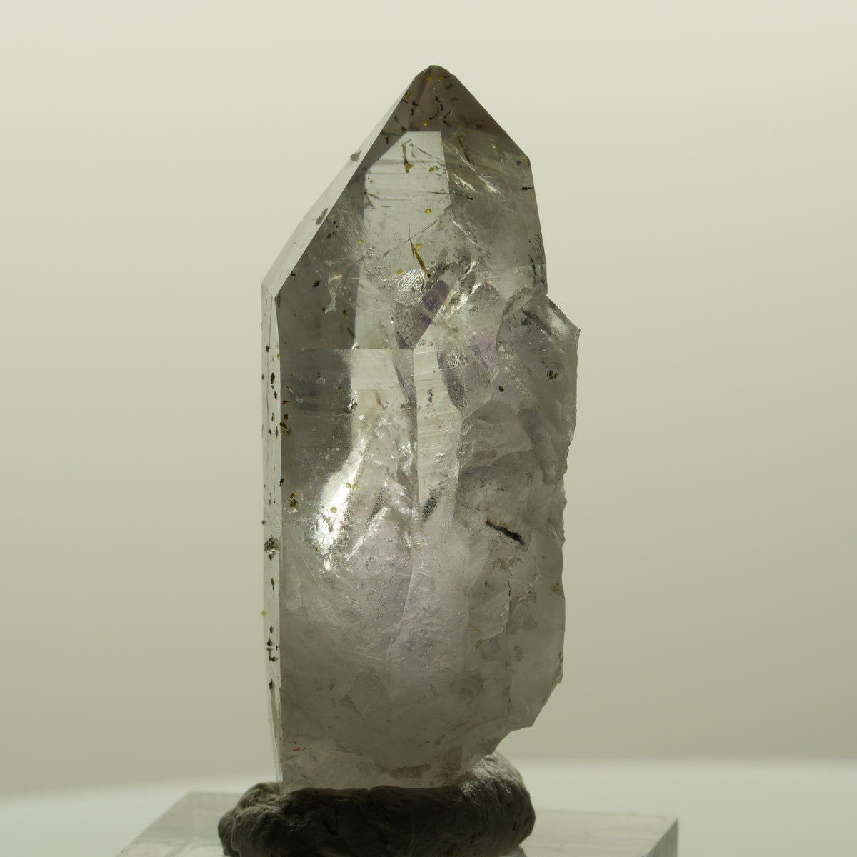 Harlekin Skelett Phantom Amethyst mit Epidot Streep Mine, Namibia 46*22*18mm #15203