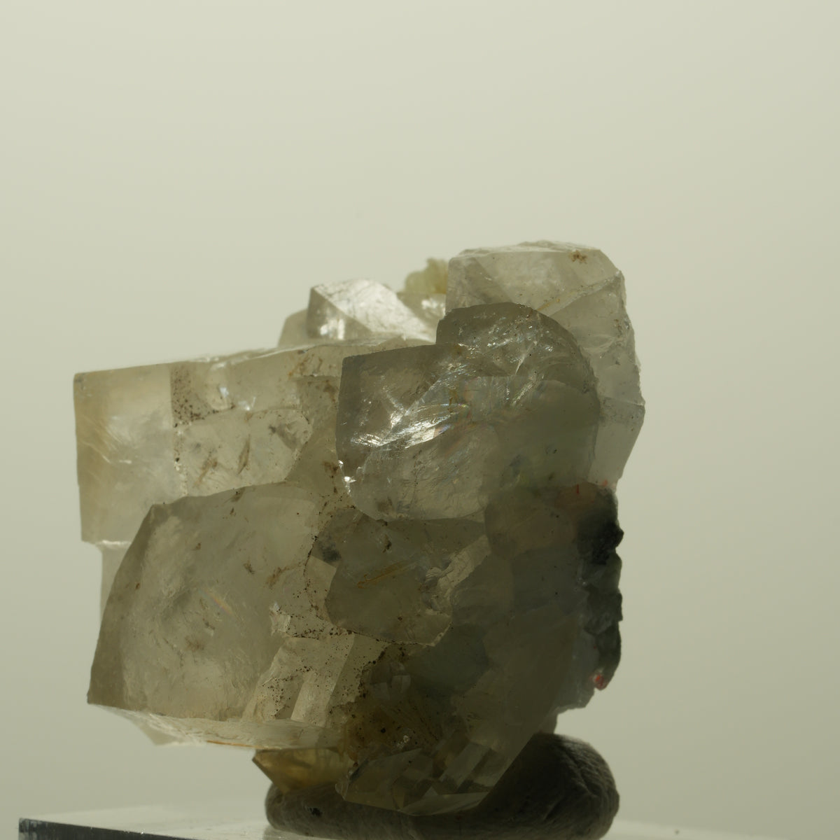Calcit Würfel, Harlekin Quarz, Prehnit auf Matrix Streep Mine Namibia 30*30*25mm #15208
