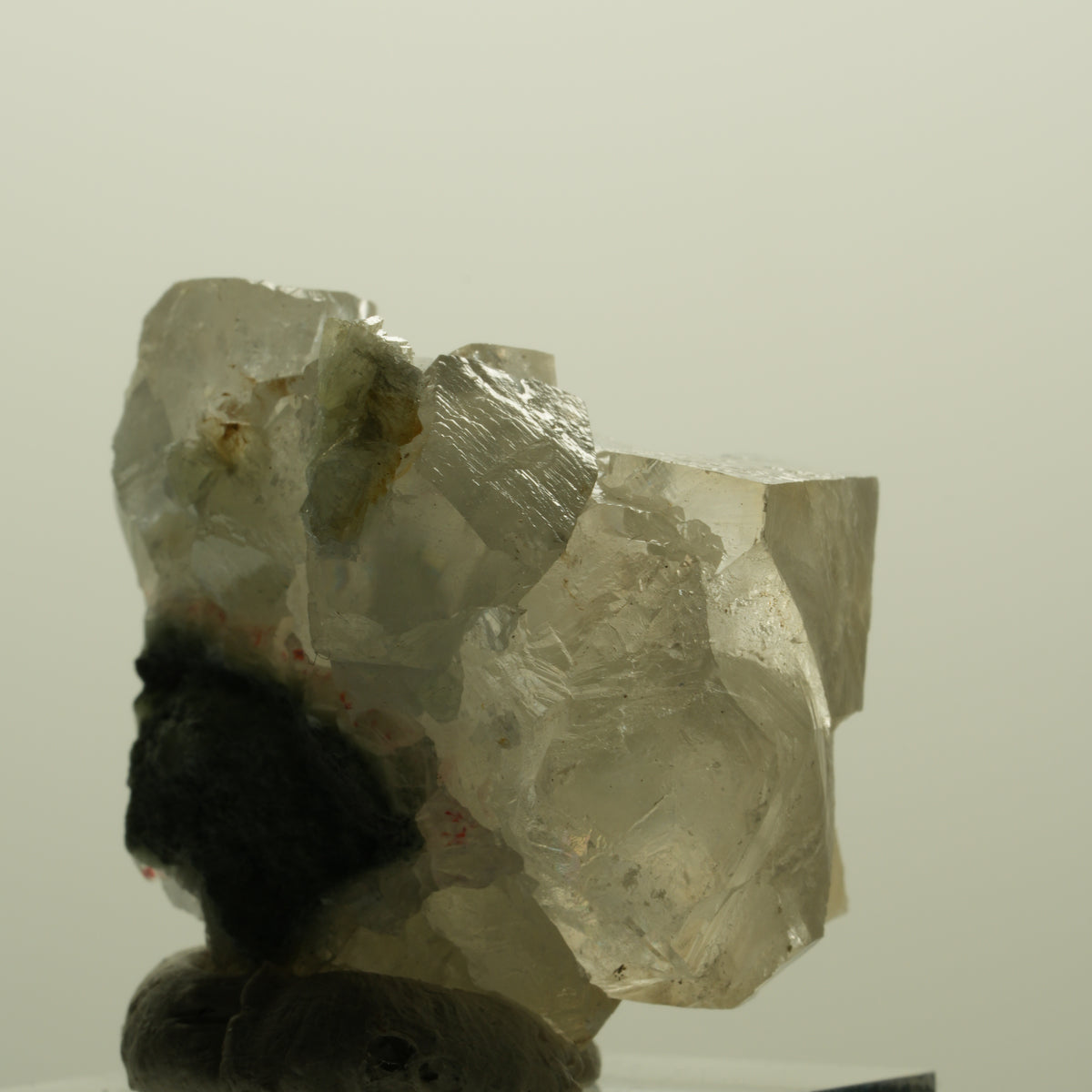 Calcit Würfel, Harlekin Quarz, Prehnit auf Matrix Streep Mine Namibia 30*30*25mm #15208