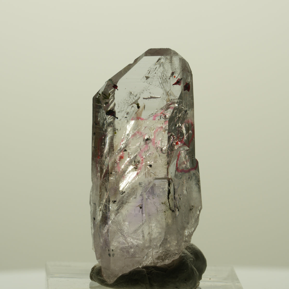 Enhydro Harlekin Skelett Phantom Amethyst Analcim, 3x Blase Streep Mine Namibia 36*17*15mm #15210