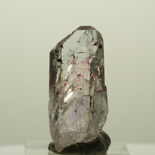 Enhydro Harlekin Skelett Phantom Amethyst Analcim, 3x Blase Streep Mine Namibia 36*17*15mm #15210