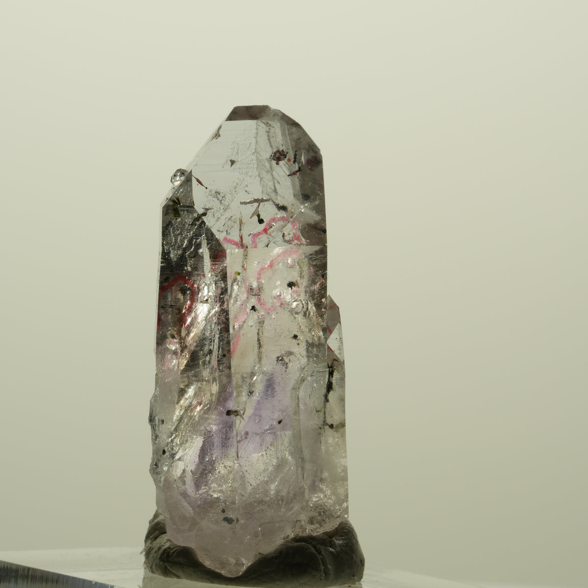 Enhydro Harlekin Skelett Phantom Amethyst Analcim, 3x Blase Streep Mine Namibia 36*17*15mm #15210