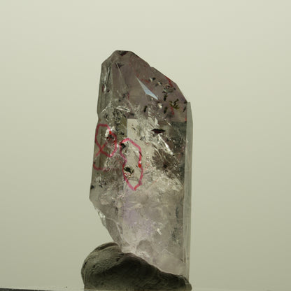 Enhydro Harlekin Skelett Phantom Amethyst Analcim, 3x Blase Streep Mine Namibia 36*17*15mm #15210