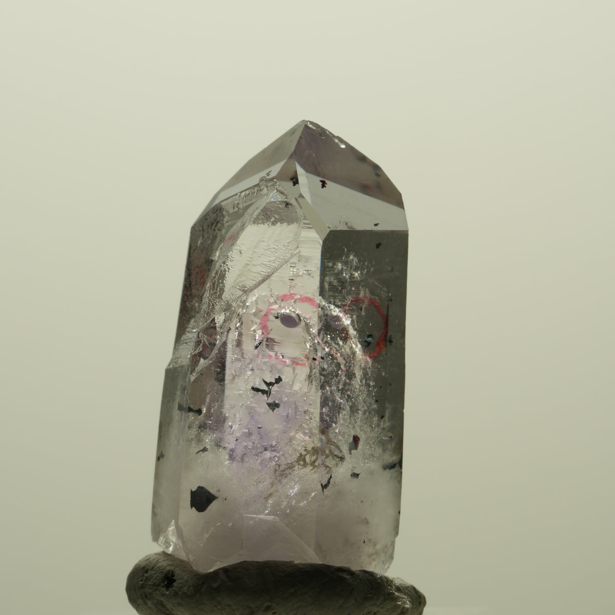 Enhydro Harlekin Skelett Phantom Amethyst Analcim, 1x Blase Streep Mine Namibia 34*20*16mm #15211
