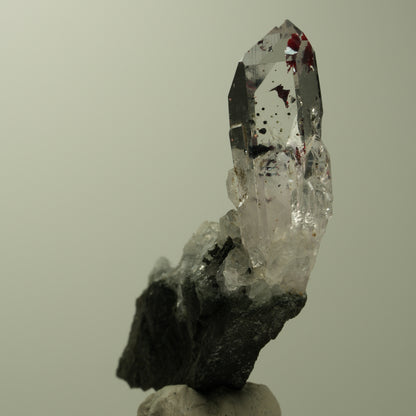 Harlekin Lemurian Skelett Phantom Amethyst auf Matrix Streep Mine, Namibia 54*28*10mm #15212