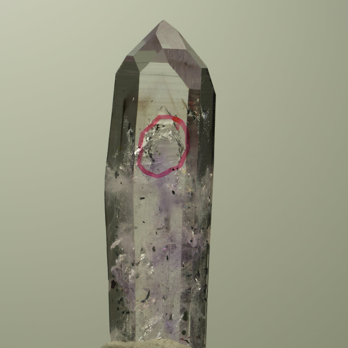 Enhydro Harlekin Skelett Phantom Amethyst Analcim, 1x Blase Streep Mine Namibia 43*12*11mm #15213