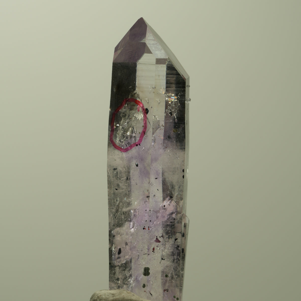 Enhydro Harlekin Skelett Phantom Amethyst Analcim, 1x Blase Streep Mine Namibia 43*12*11mm #15213