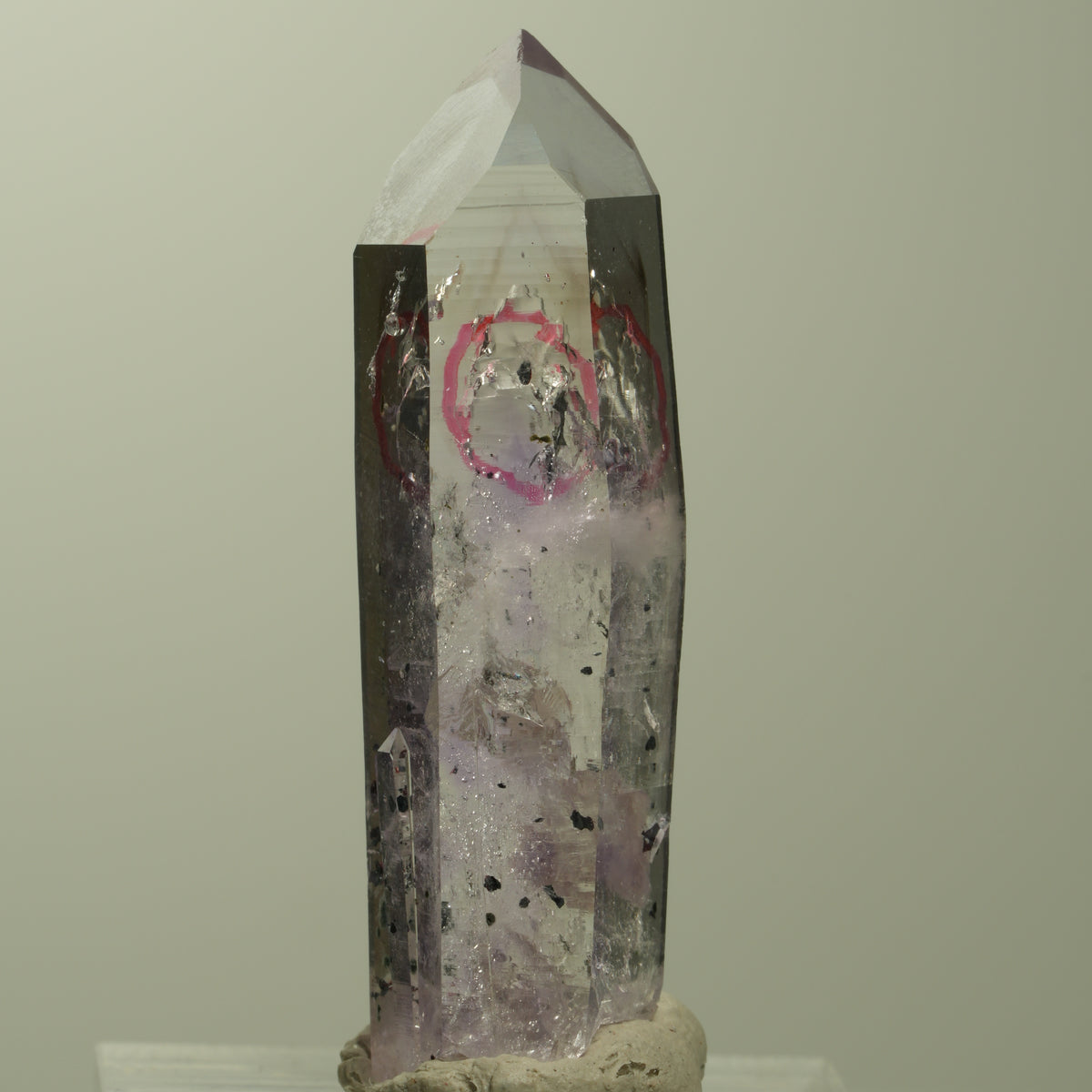 Enhydro Harlekin Skelett Phantom Amethyst Analcim, 1x Blase Streep Mine Namibia 43*12*11mm #15213