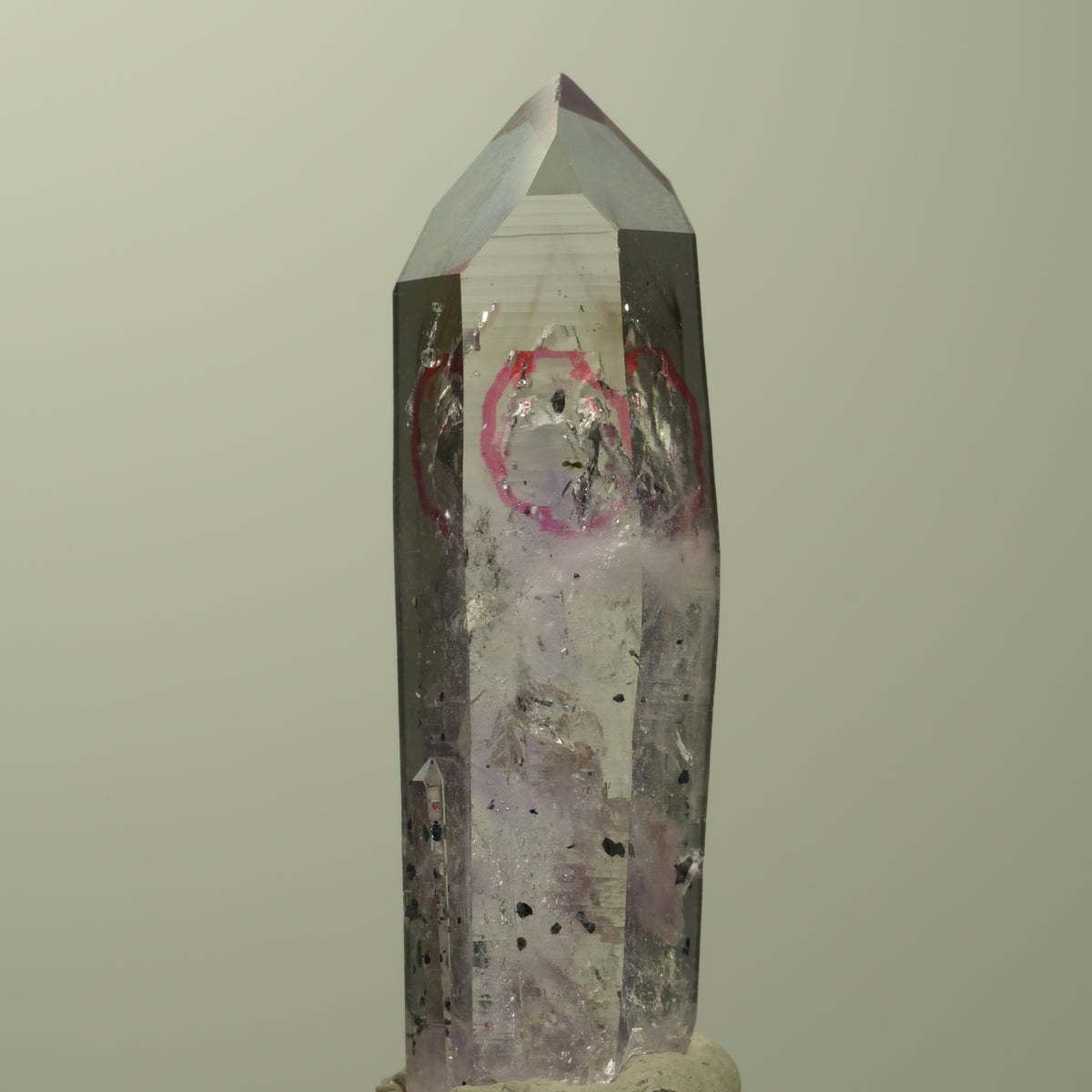 Enhydro Harlekin Skelett Phantom Amethyst Analcim, 1x Blase Streep Mine Namibia 43*12*11mm #15213