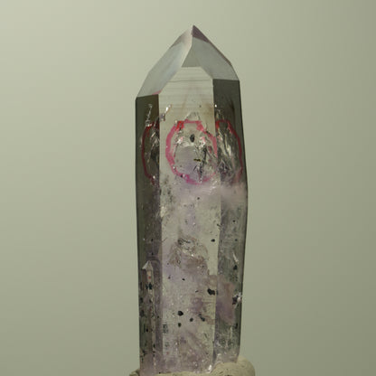 Enhydro Harlekin Skelett Phantom Amethyst Analcim, 1x Blase Streep Mine Namibia 43*12*11mm #15213