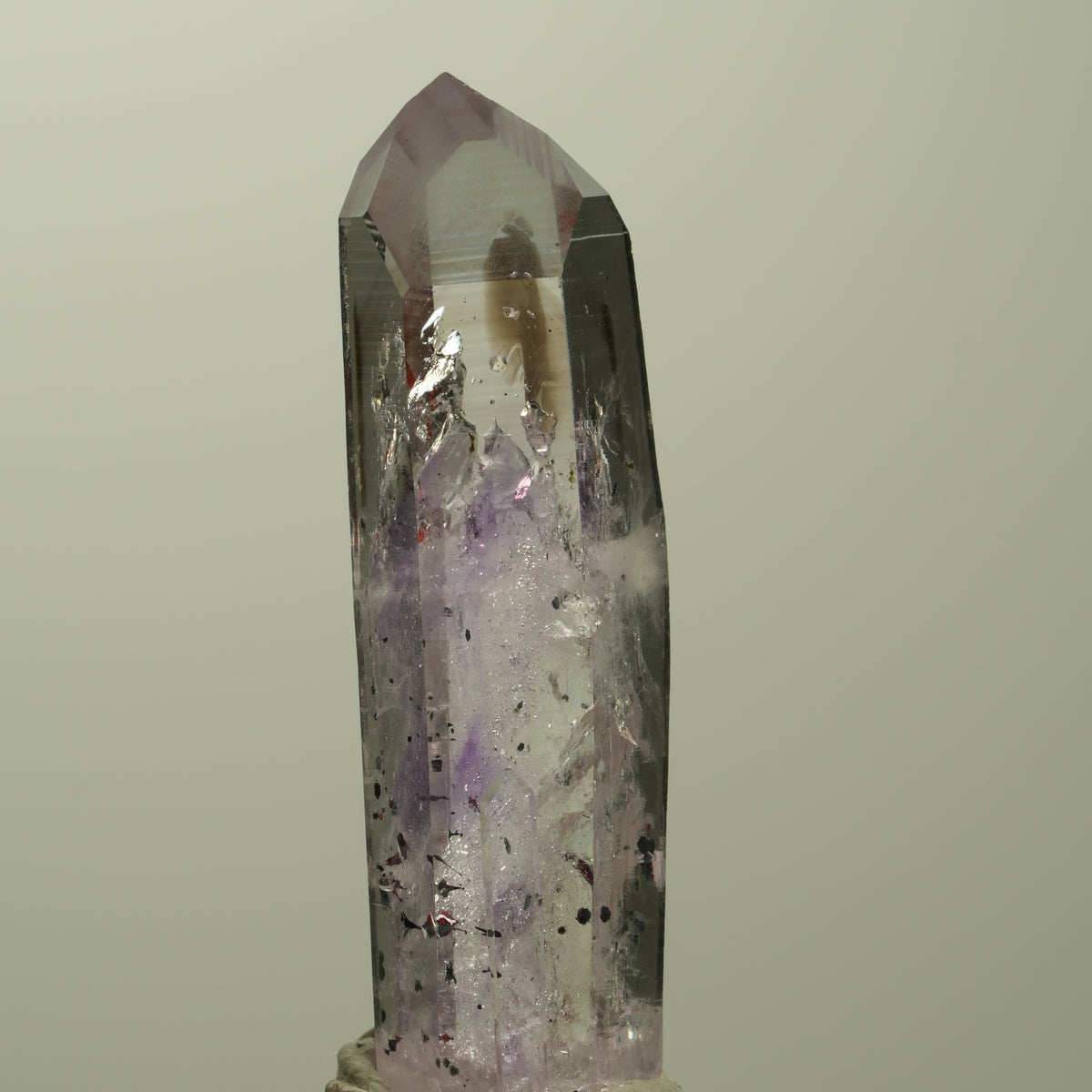 Enhydro Harlekin Skelett Phantom Amethyst Analcim, 1x Blase Streep Mine Namibia 43*12*11mm #15213