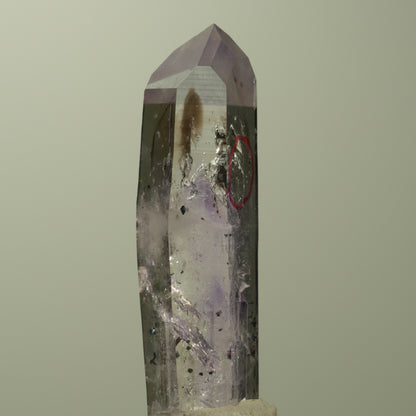 Enhydro Harlekin Skelett Phantom Amethyst Analcim, 1x Blase Streep Mine Namibia 43*12*11mm #15213