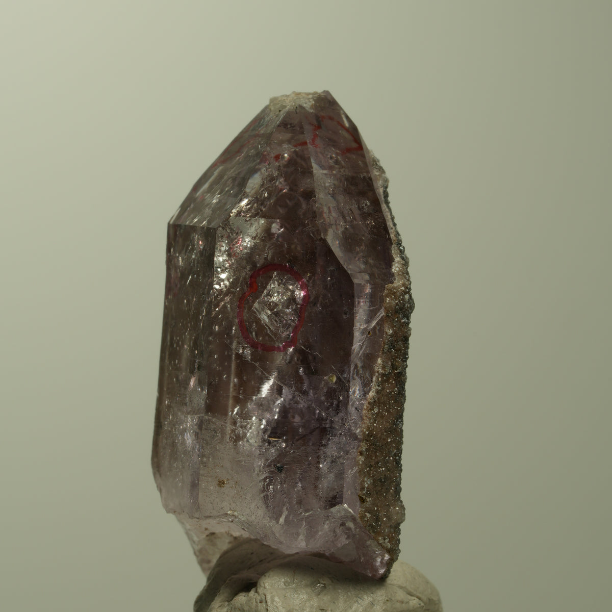 Enhydro Harlekin Skelett Phantom Amethyst Analcim, 3x Blase Streep Mine Namibia 38*20*17mm #15214